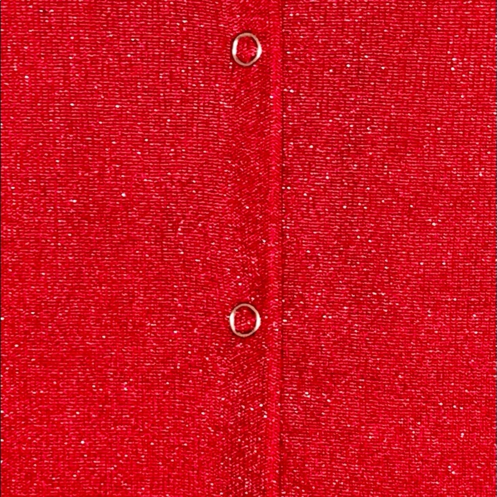 Tripp NYC Woman’s Glittery Red Long Sleeve Top